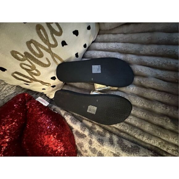 Sz10 nwot michael Kors Janice slide sandals w/logo bling black padded - Picture 8 of 8